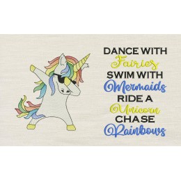 Rainbow Unicorn with Dance Fairies Reading Pillow