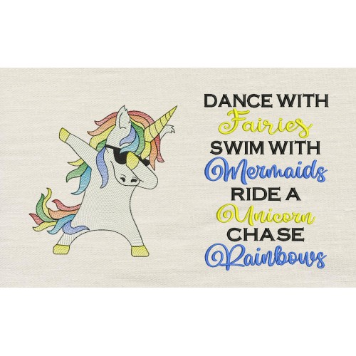 Rainbow Unicorn with Dance Fairies Reading Pillow