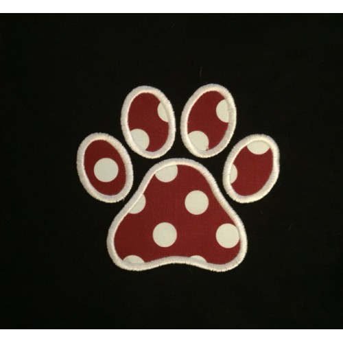 Paw Print applique embroidery design