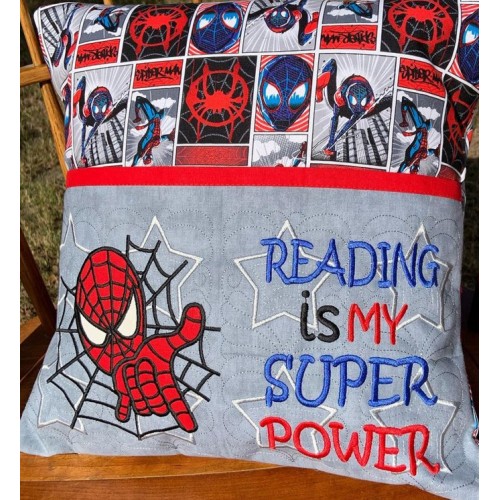 Spiderman Reading is My Superpower Reading Pillow