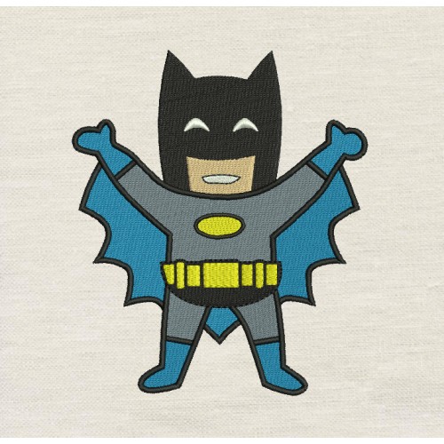 Batman boy embroidery design