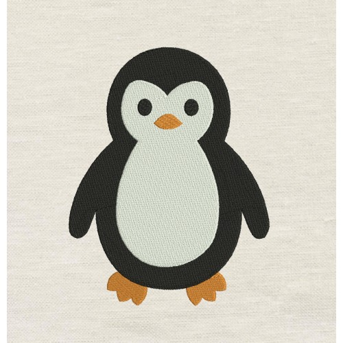 Baby Penguin Embroidery Design