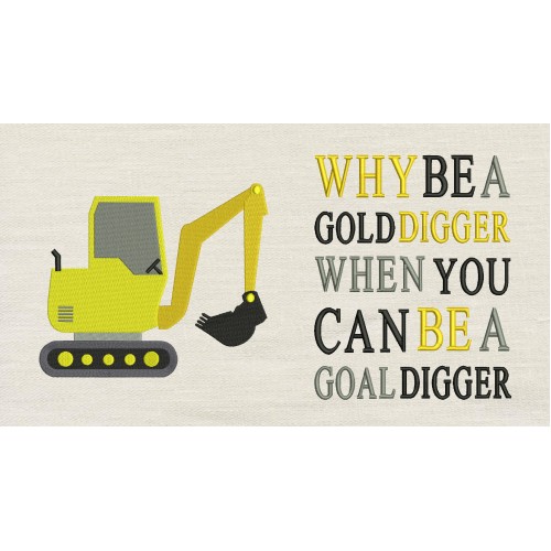 Digger with Why be a gold Reading Pillow