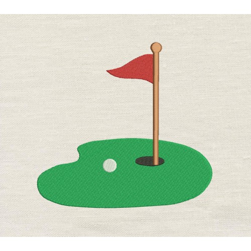 Golf Course Embroidery Design