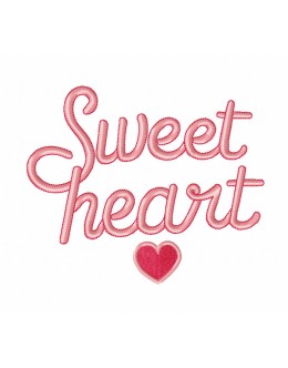 Sweetheart embroidery design 