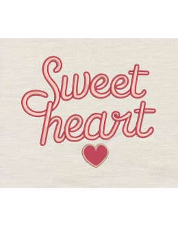 Sweetheart embroidery design 