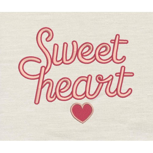Sweetheart embroidery design 