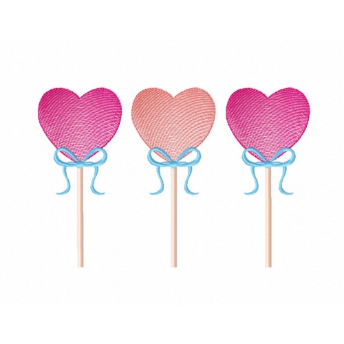 Three Heart Embroidery design