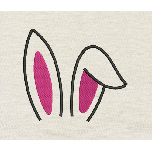 Bunny ears Embroidery Design