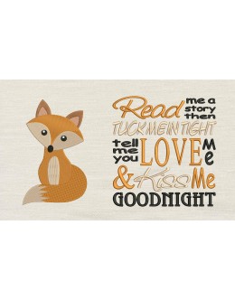 Fox with Read me a story Reading Pillow