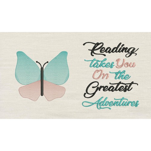 Butterfly with Reading takes you Reading Pillow