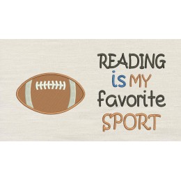 Football with reading is my favorite sport