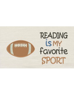 Football with reading is my favorite sport