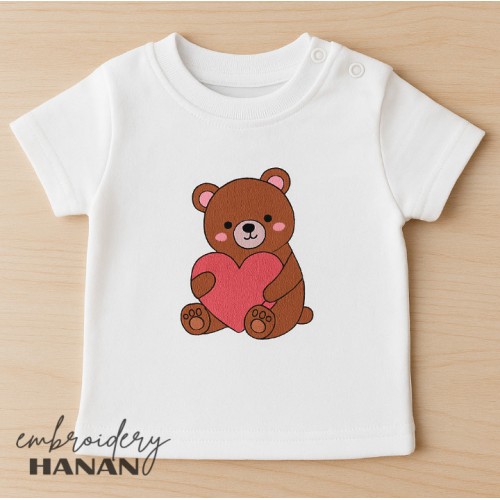 Bear Valentines embroidery design