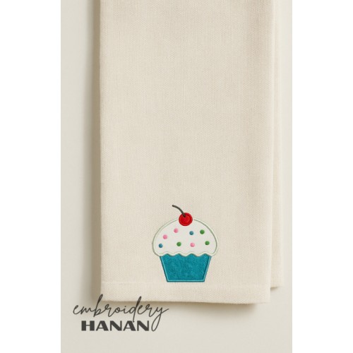 Cupcake embroidery design