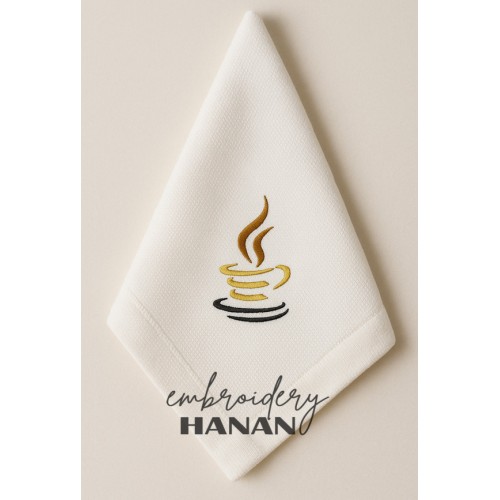 Coffee cup embroidery design