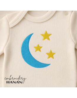 Moon and stars embroidery design Moon and stars embroidery design