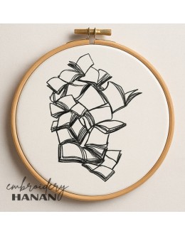 Books embroidery design Books embroidery design
