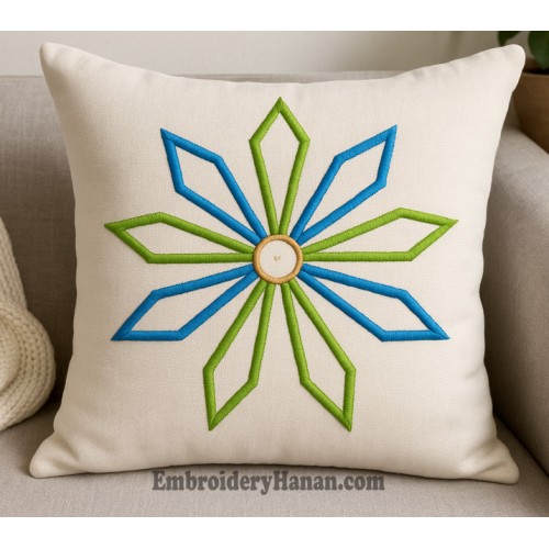 Snow Star embroidery design