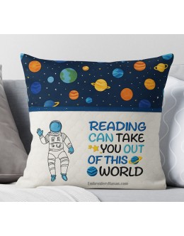 Astronaut reading can take you Reading Pillow Astronaut reading can take you Reading Pillow