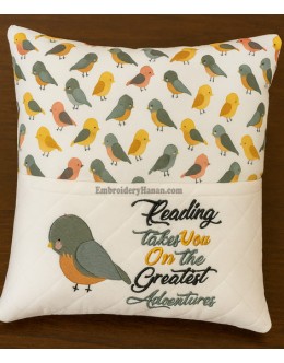 Bird with read me a story reading Pillow Bird with read me a story reading Pillow
