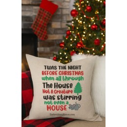Twas the night before Christmas embroidery design