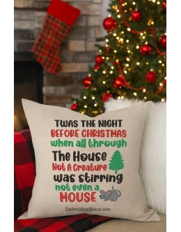 Twas the night before Christmas embroidery design Twas the night before Christmas embroidery design