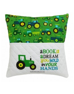 Tractor with a book is a dream Reading Pillow Tractor with a book is a dream Reading Pillow