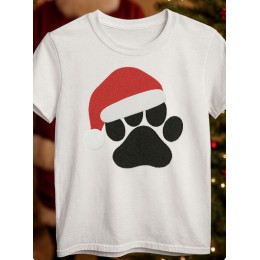 Christmas Dog Paw Embroidery Design