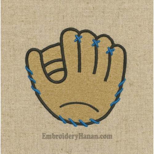 Baseball Glove embroidery design