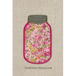 Mason jar embroidery design Mason jar embroidery design