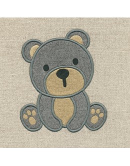 Baby bear applique embrodery design Baby bear applique embrodery design