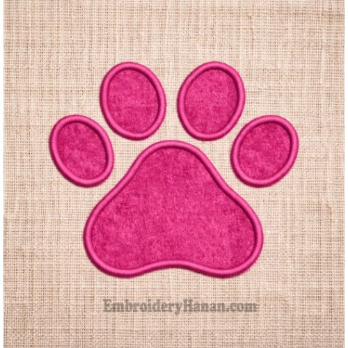 Paw Print applique embroidery design