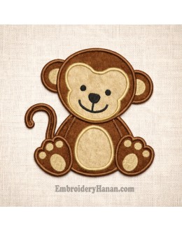 Baby monkey embroidery design Baby monkey embroidery design