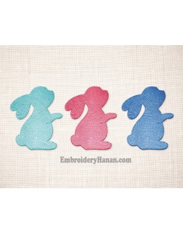 Bunny Trio Embroidery Design Bunny Trio Embroidery Design