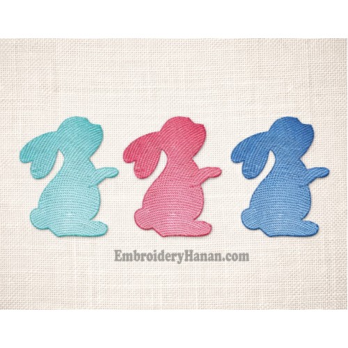Bunny Trio Embroidery Design