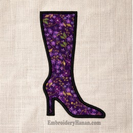 Boot shoes embroidery design