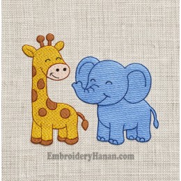 Jungle Animal embroidery design