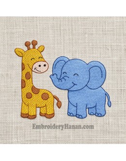 Jungle Animal embroidery design