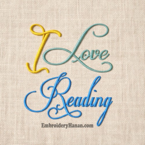 I love reading embroidery design