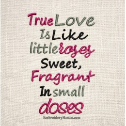 True love is like embroidery design