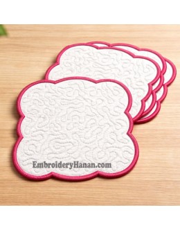 Mug Rug Coasters in the hoop embroidery design Mug Rug Coasters in the hoop embroidery design