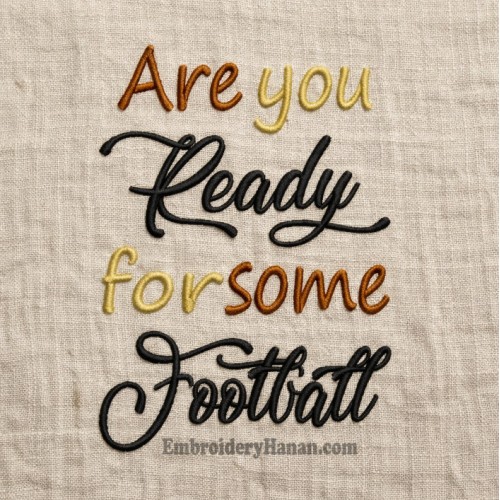 Are You Ready for some football embroidery design