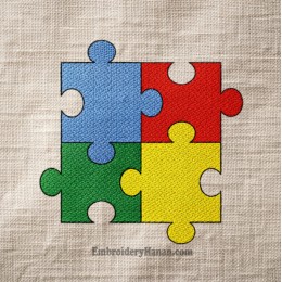 Autism embroidery design