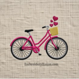 Bicycle embroidery design