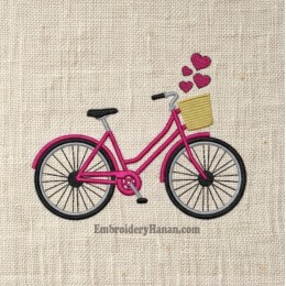 Bicycle embroidery design