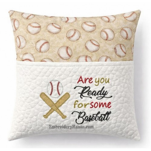 Baseball with Are You Baseball embroidery design