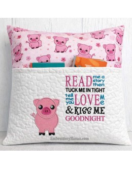 Pig with Read me a story Reading Pillow