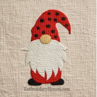 Gnome embroidery design