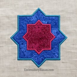 Moroccan pattern embroidery design